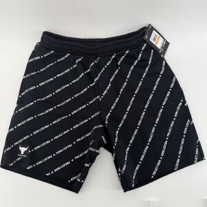 Under Armour Project Rock Black All Over Print‎ Gym Athletic Shorts Men's S